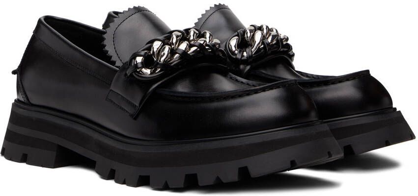 Alexander McQueen Black Calfskin Loafers