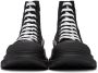 Alexander McQueen Black Canvas Tread Slick High Sneakers - Thumbnail 2