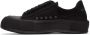 Alexander McQueen Black Deck Lace-Up Plimsoll Sneakers - Thumbnail 3