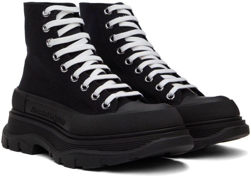 Alexander McQueen Black High Tread Slick Sneakers
