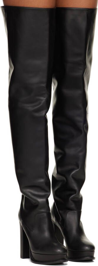 Alexander McQueen Black Leather Boots