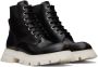 Alexander McQueen Black Leather Boots - Thumbnail 4