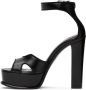 Alexander McQueen Black Leather Platform Heeled Sandals - Thumbnail 3