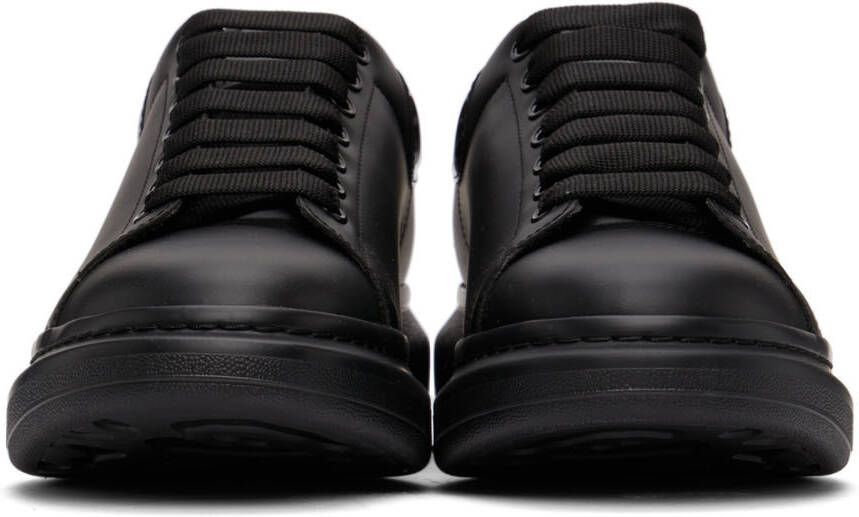 Alexander McQueen Black Patent Oversized Sneakers