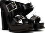 Alexander McQueen Black Platform Buckle Heeled Sandals - Thumbnail 4