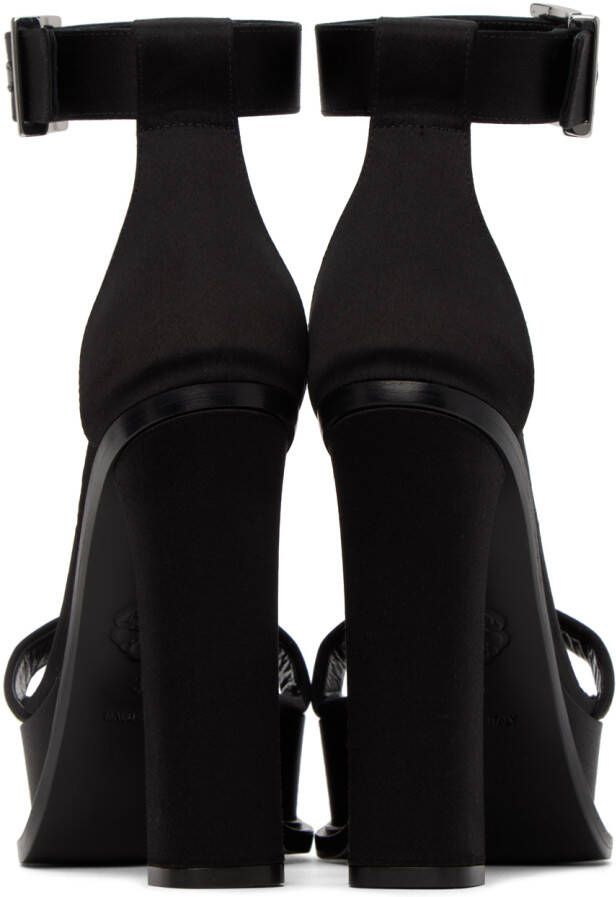 Alexander McQueen Black Platform Heeled Sandals