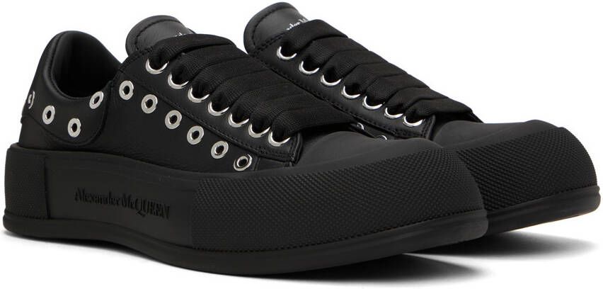 Alexander McQueen Black Plimsoll Sneakers