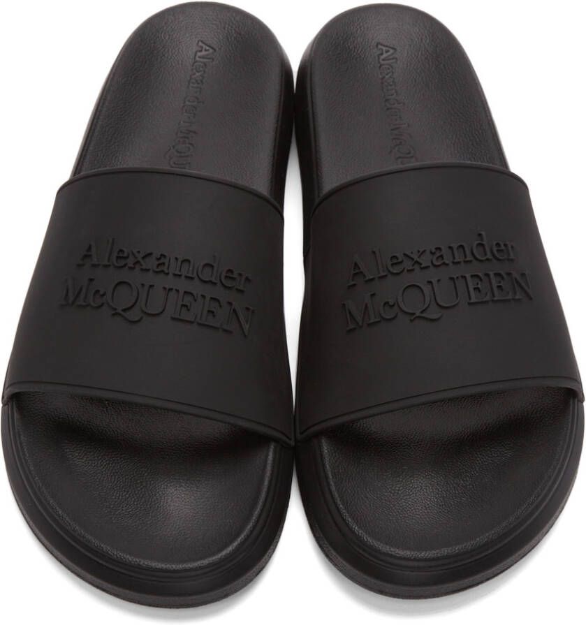 Alexander McQueen Black Pool Slides