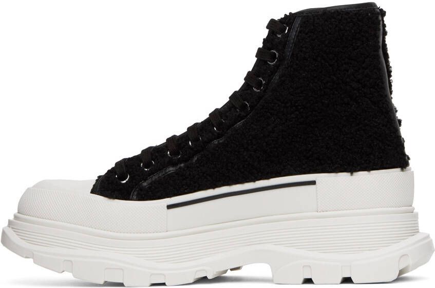 Alexander McQueen Black Shearling Sneakers