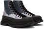 Alexander McQueen Black Sky Print Tread Slick Sneakers - Thumbnail 4