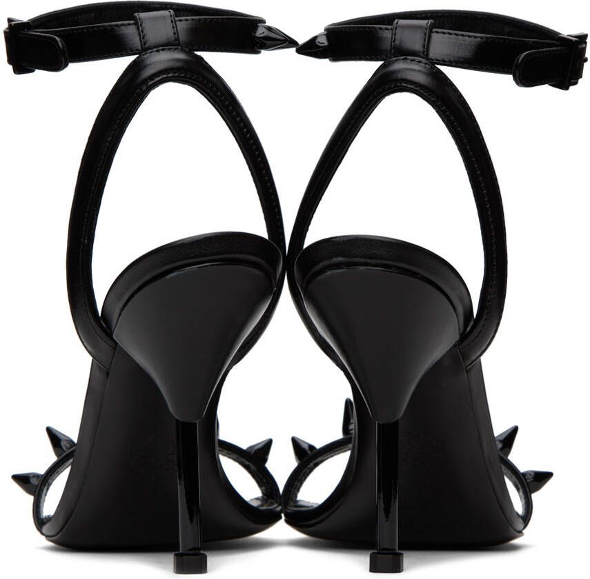 Alexander McQueen Black Studded Heeled Sandals