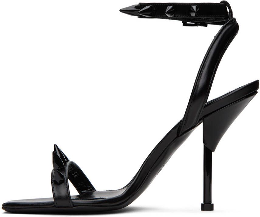 Alexander McQueen Black Studded Heeled Sandals