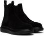 Alexander McQueen Black Suede Chelsea Boots - Thumbnail 4