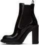 Alexander McQueen Black Tread Heeled Chelsea Boots - Thumbnail 3
