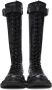 Alexander McQueen Black Tread Lace-Up Tall Boots - Thumbnail 2