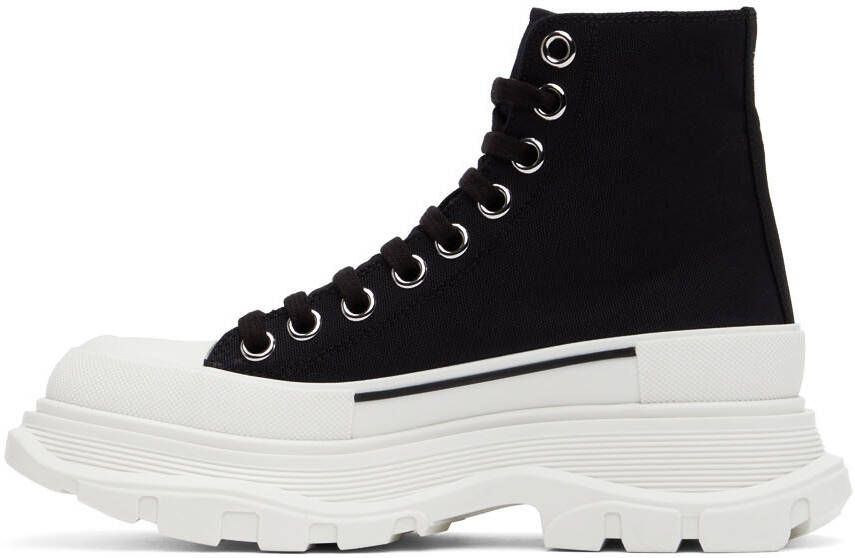 Alexander McQueen Black Tread Slick High-Top Sneakers