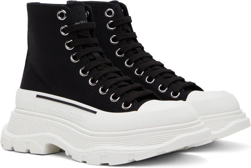 Alexander McQueen Black Tread Slick High-Top Sneakers