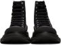 Alexander McQueen Black Tread Slick Platform High Sneakers - Thumbnail 2