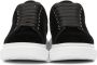 Alexander McQueen Black Velvet Oversized Sneakers - Thumbnail 2