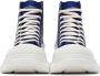 Alexander McQueen Blue Tread Slick High Sneakers - Thumbnail 2