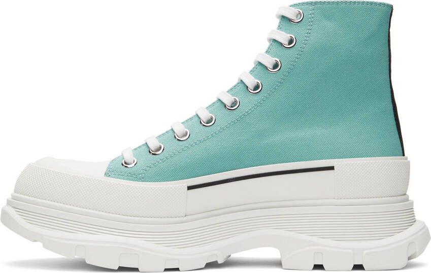 Alexander McQueen Blue Tread Slick High Sneakers