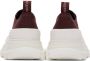 Alexander McQueen Burgundy Tread Slick Low Sneakers - Thumbnail 2