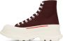 Alexander McQueen Burgundy Tread Slick Sneakers - Thumbnail 3