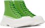 Alexander McQueen Green Tread Slick High Sneakers - Thumbnail 4