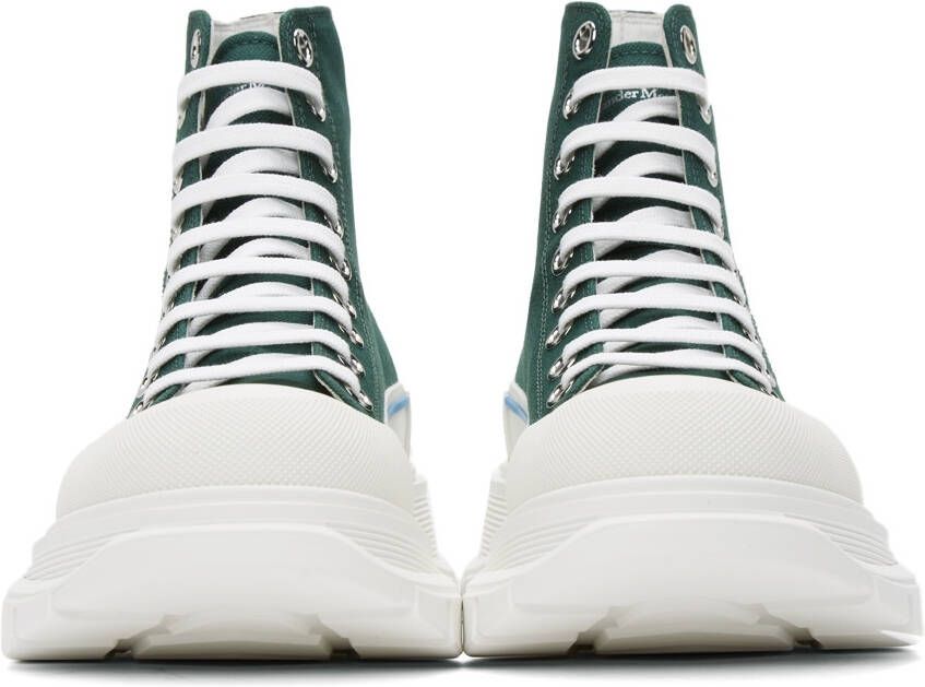 Alexander McQueen Green Tread Slick High Sneakers