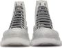 Alexander McQueen Grey Print Tread Slick High Sneakers - Thumbnail 2