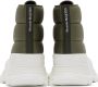 Alexander McQueen Khaki & White Tread Slick Boots - Thumbnail 4