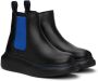 Alexander McQueen Kids Black & Blue Hybrid Chelsea Boots - Thumbnail 4
