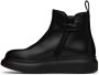 Alexander McQueen Kids Black & Navy Oversized Chelsea Boots - Thumbnail 3