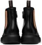Alexander McQueen Kids Black & Orange Oversized Chelsea Boots - Thumbnail 2