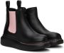 Alexander McQueen Kids Black & Pink Hybrid Chelsea Boots - Thumbnail 4