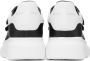 Alexander McQueen Kids Black & White Oversized Velcro Sneakers - Thumbnail 2