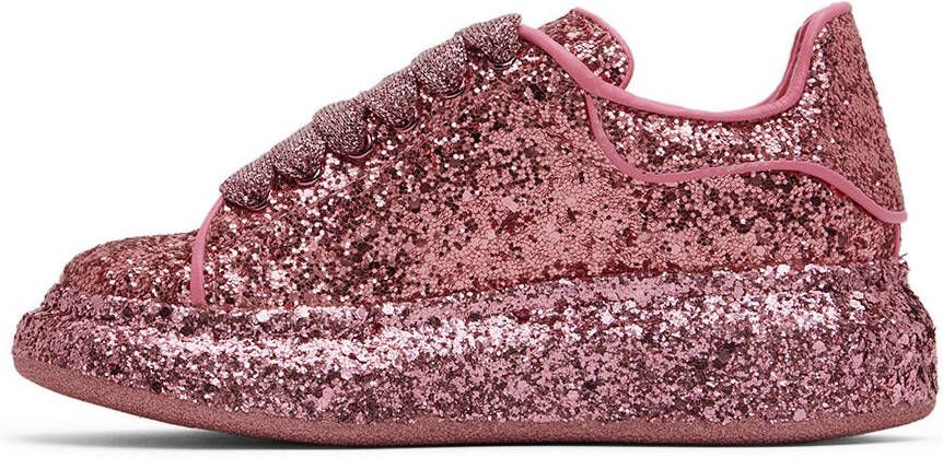 Alexander McQueen Kids Pink All Over Glitter Sneakers