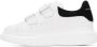 Alexander McQueen Kids White & Black Oversized Velcro Sneakers - Thumbnail 3