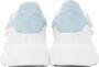 Alexander McQueen Kids White & Blue Oversized Velcro Sneakers - Thumbnail 2