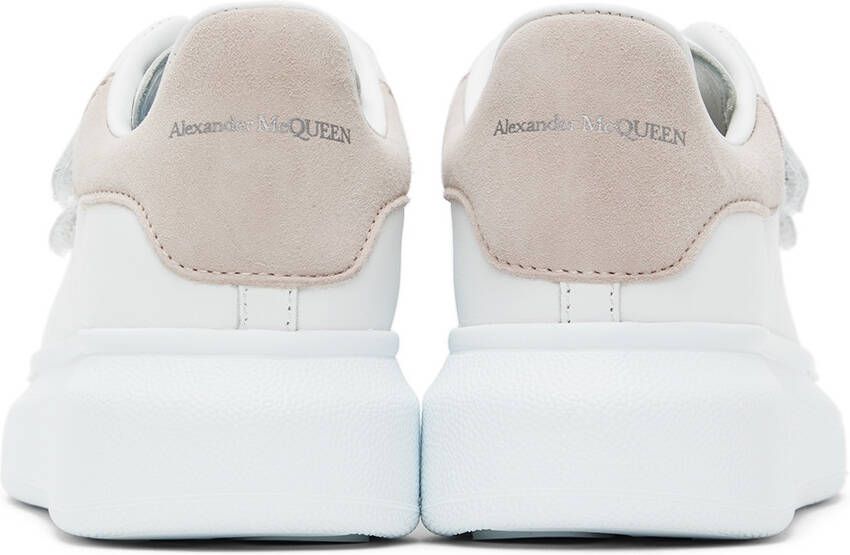 Alexander McQueen Kids White & Pink Oversized Velcro Sneakers