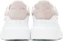 Alexander McQueen Kids White & Pink Oversized Velcro Sneakers - Thumbnail 2