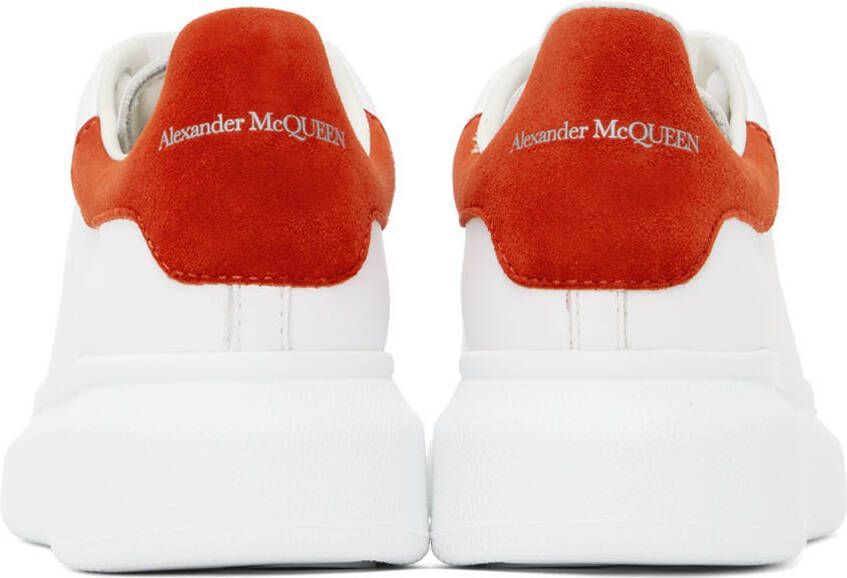 Alexander McQueen Kids White & Red Oversized Sneakers