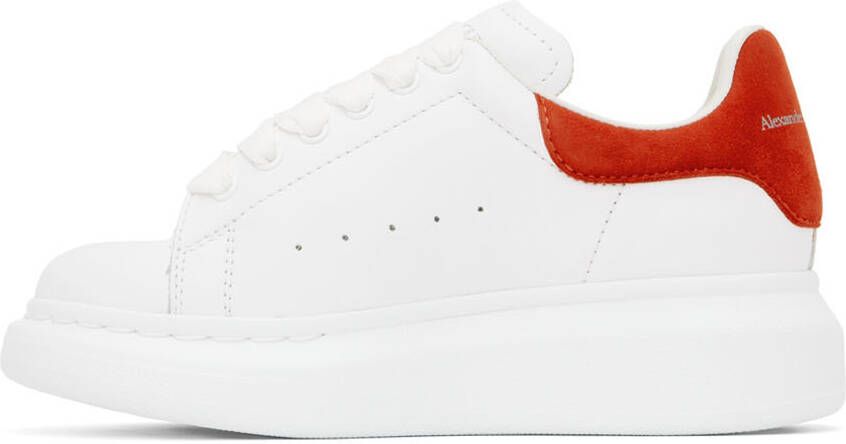 Alexander McQueen Kids White & Red Oversized Sneakers