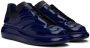 Alexander McQueen Navy Gloss Lux Sneakers - Thumbnail 4