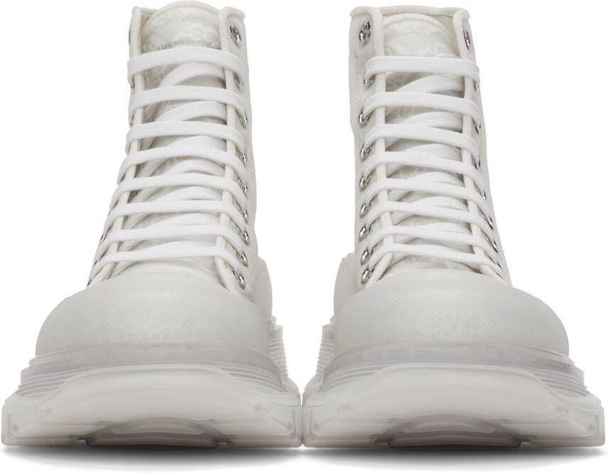Alexander McQueen Off-White Print Tread Slick High Sneakers