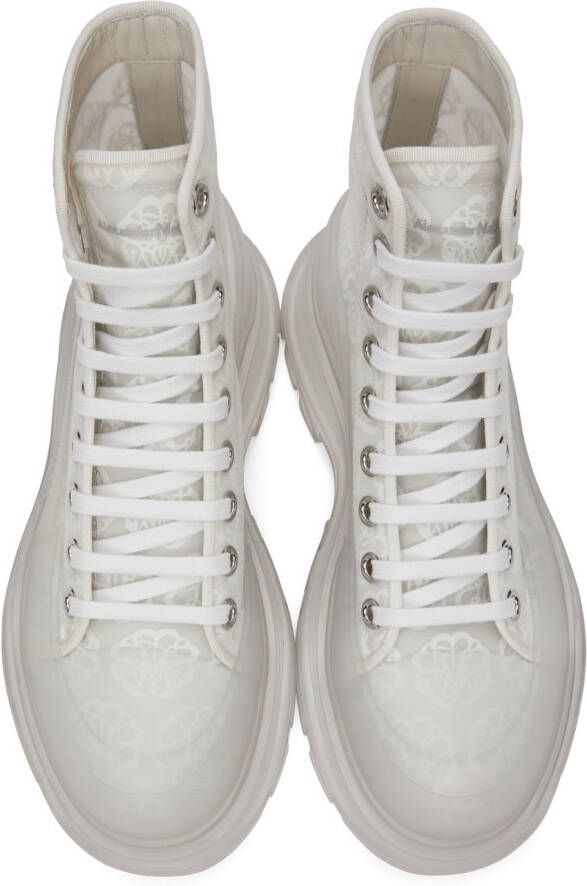 Alexander McQueen Off-White Print Tread Slick High Sneakers