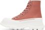 Alexander McQueen Pink Tread Slick High Sneakers - Thumbnail 3