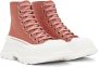 Alexander McQueen Pink Tread Slick High Sneakers - Thumbnail 4