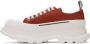 Alexander McQueen Red Tread Slick Low Sneakers - Thumbnail 3
