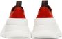 Alexander McQueen Red Tread Slick Sneakers - Thumbnail 2